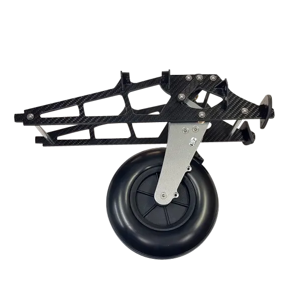 Modell eines Einziehfahrwerks im Maßstab 1:2,0 mit einem Rad von 165 mm Durchmesser