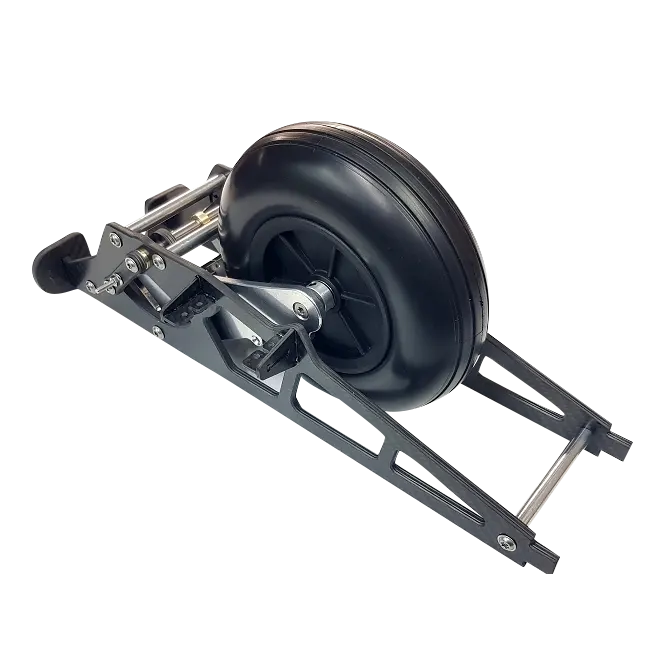 Modell eines Einziehfahrwerks im Maßstab 1:2,0 mit einem Rad von 165 mm Durchmesser