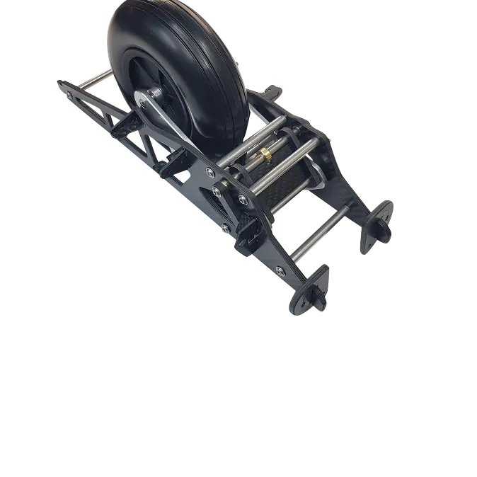 Modell eines Einziehfahrwerks im Maßstab 1:2,0 mit einem Rad von 165 mm Durchmesser