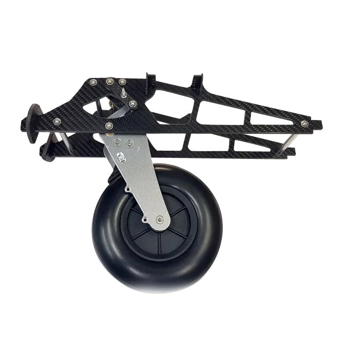 Modell eines Einziehfahrwerks im Maßstab 1:2,0 mit einem Rad von 165 mm Durchmesser