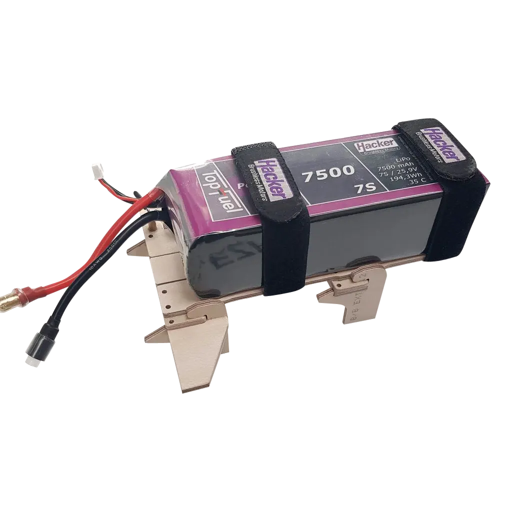 Akku-Rutsche und Halterung für einfache und sichere Lagerung von Elektronikgeräten