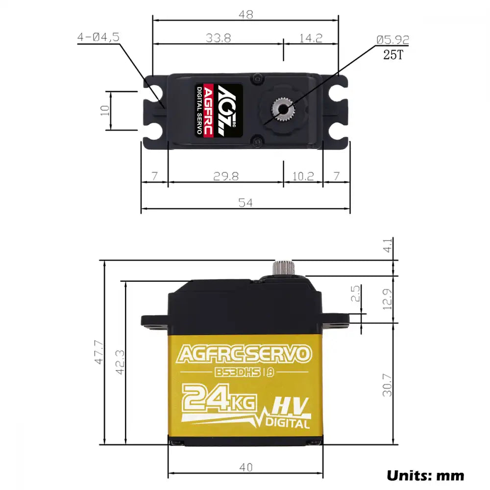AGF-RC B53DHS Servo für Radantrieb