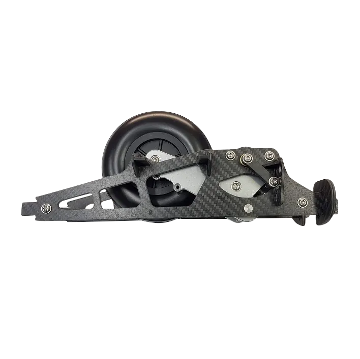 Modell eines Einziehfahrwerks im Maßstab 1:3,5 mit einem Rad von 100 mm Durchmesser