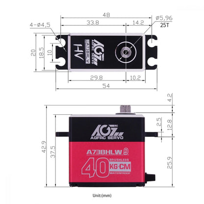 AGF-RC A73BHLW V2 Servo für Radantrieb