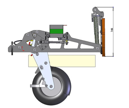 Suspension strut for suspension to the rear/up